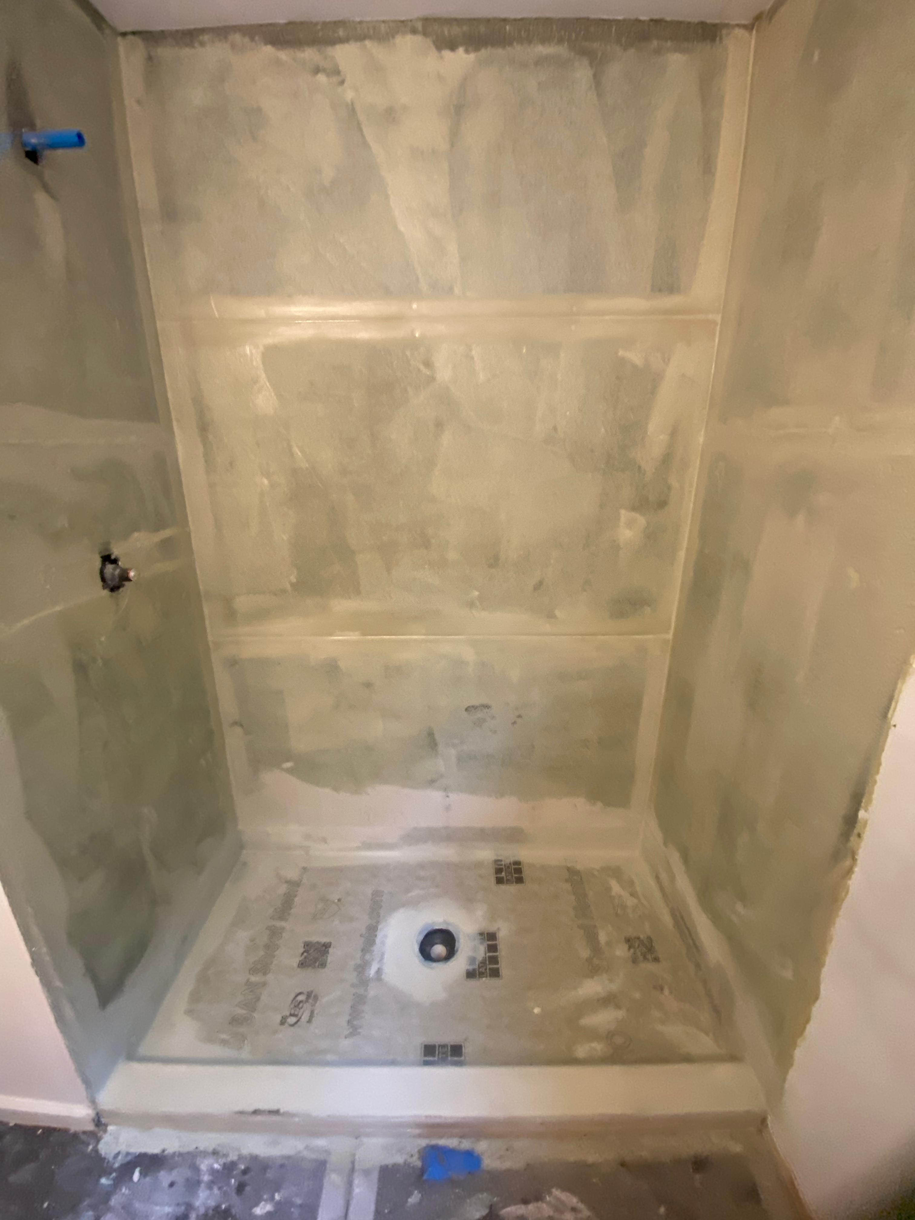 Shower pan waterproofing